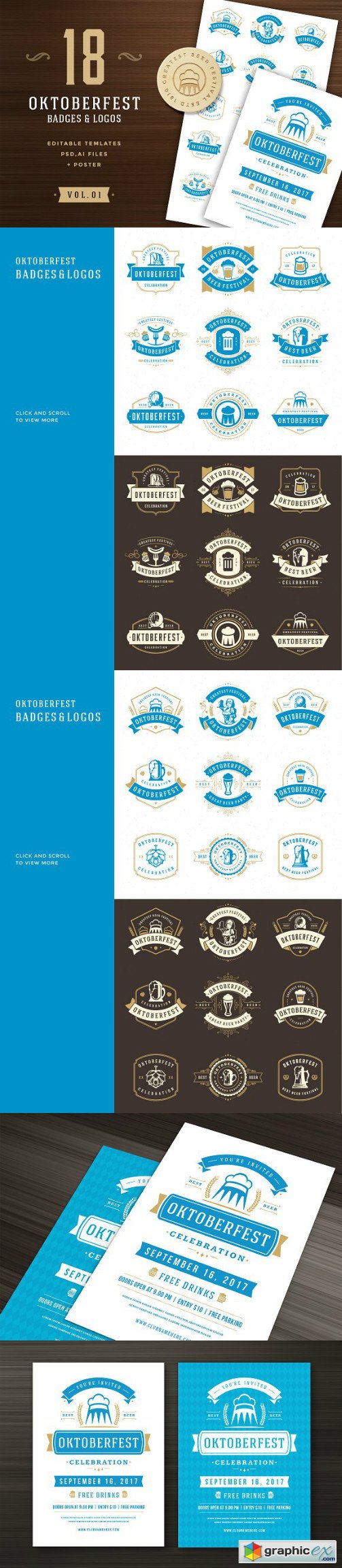 Oktoberfest badges and logos