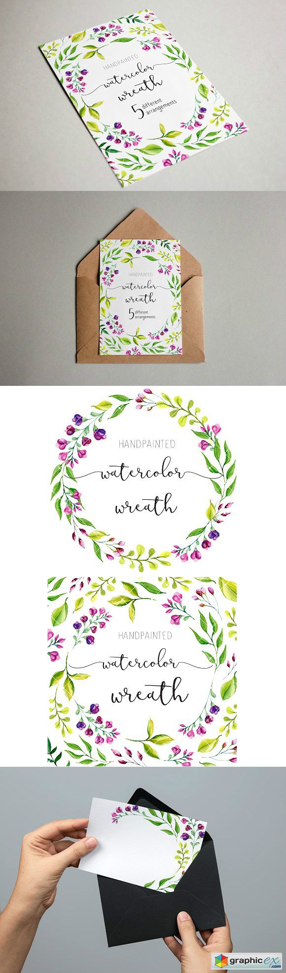 Watercolor wedding clipart flower