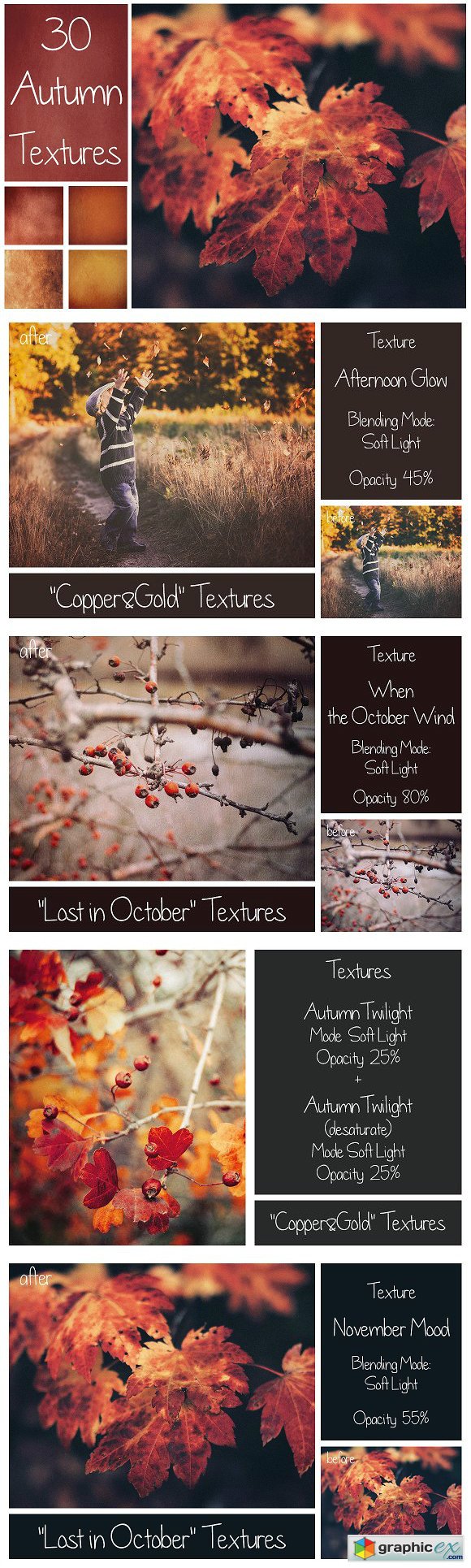 30 Autumn Textures