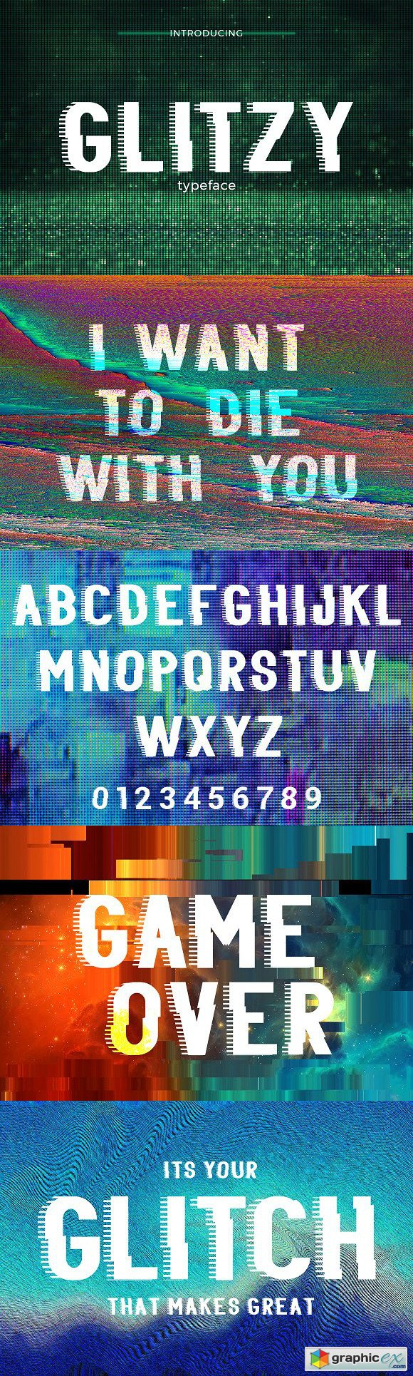 Glitzy Typeface