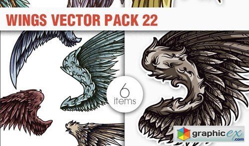 InkyDeals - Wings Vector Giga Set: 173 Top-Quality Items