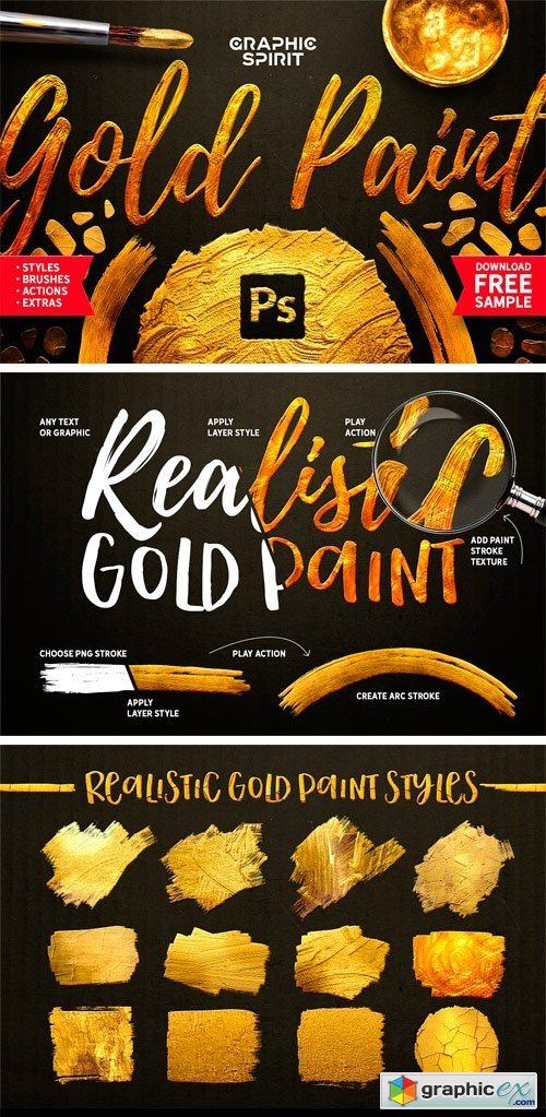 TOOLKIT Gold Paint Effect Photoshop