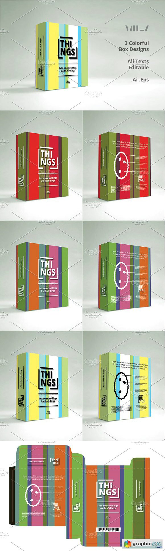 3 Colorful Box Designs