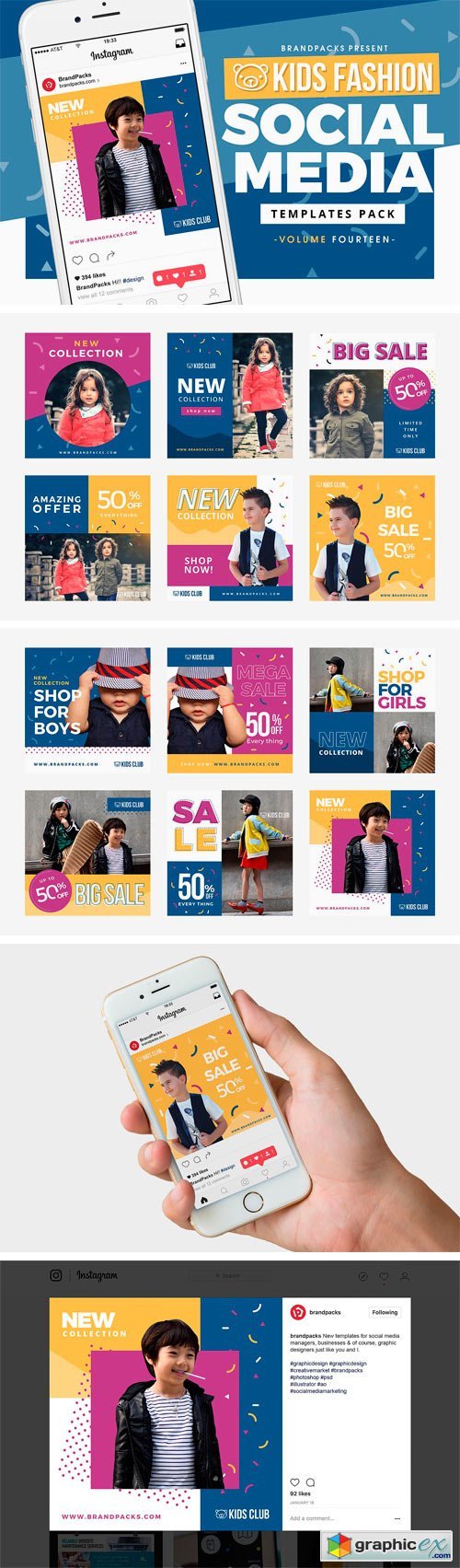 Kids Fashion Social Media Templates