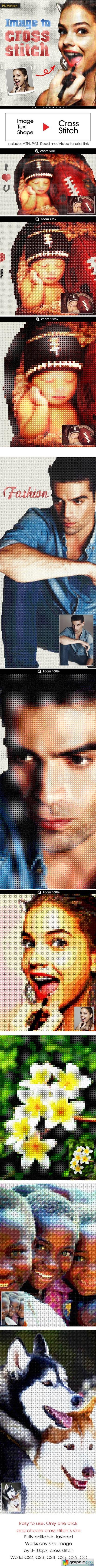 Image To Cross Stitch PS Action