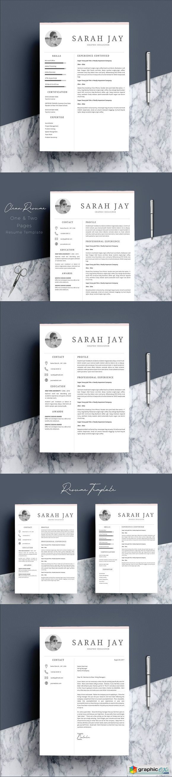 Resume Template 4 pages Clean
