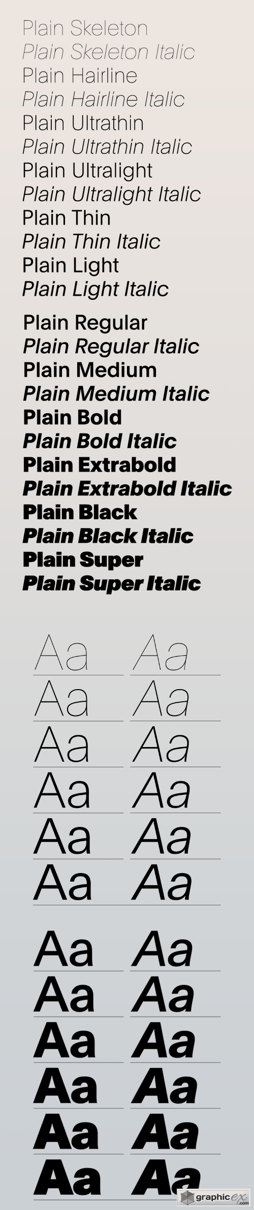 Plain Font Family