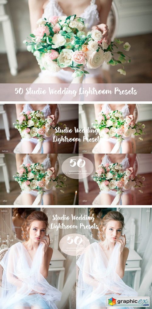 50 Wedding Lightroom Studio Presets