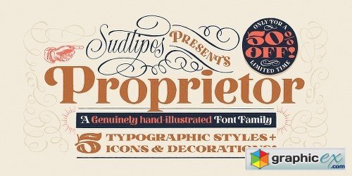 Proprietor Font Family - 7 Fonts