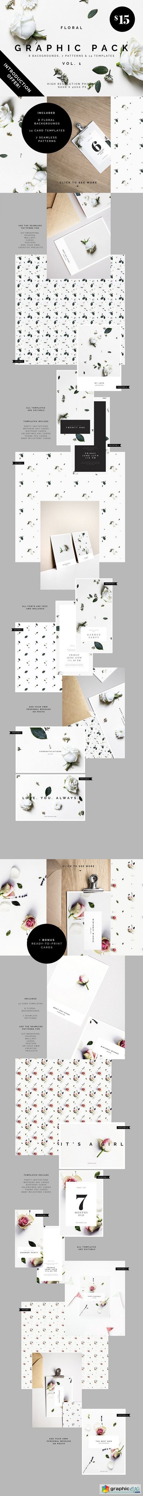 Floral Graphic Pack + bonus files