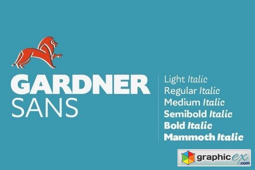 Gardner Sans Font Family - 12 Fonts