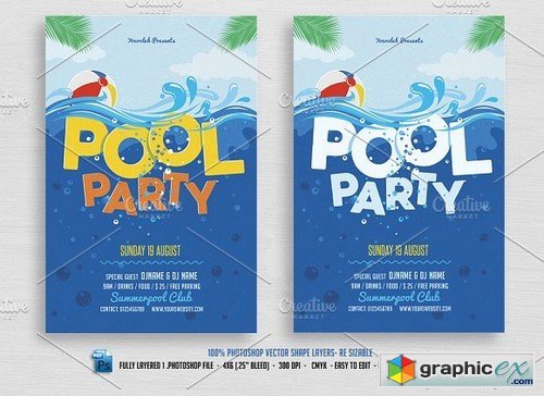 Pool Party Flyer 731892
