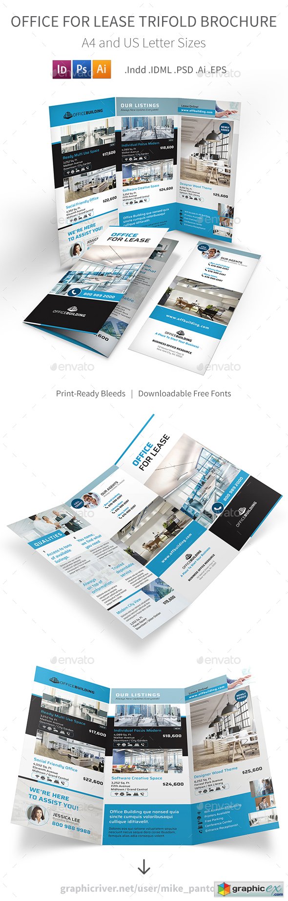 Office For Lease Trifold Brochure