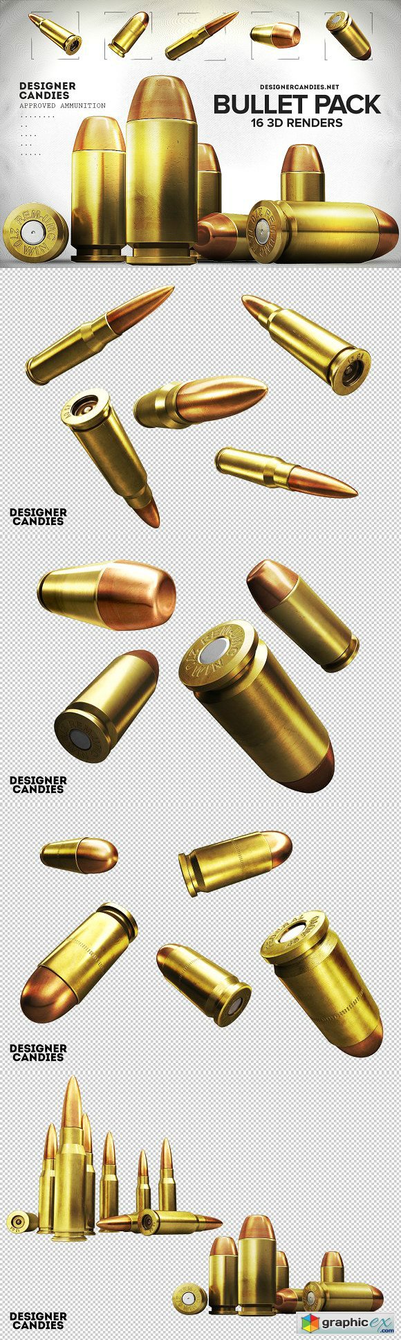 3D Bullet Renders Pack