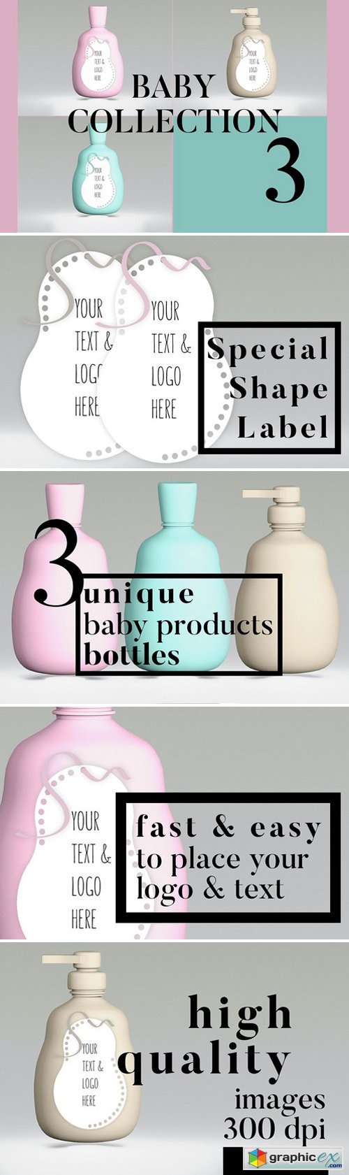 Baby products mockup