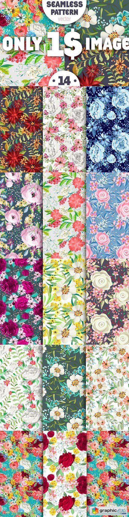 Pack of seamless patterns