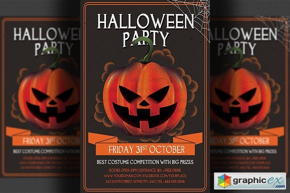 Halloween Party Psd Flyer