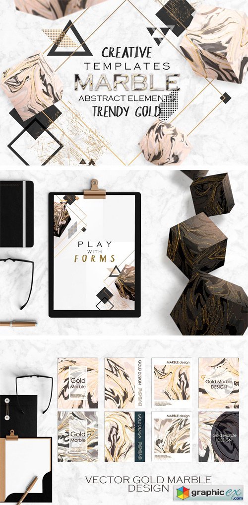 Gold & MARBLE - Creative Cards