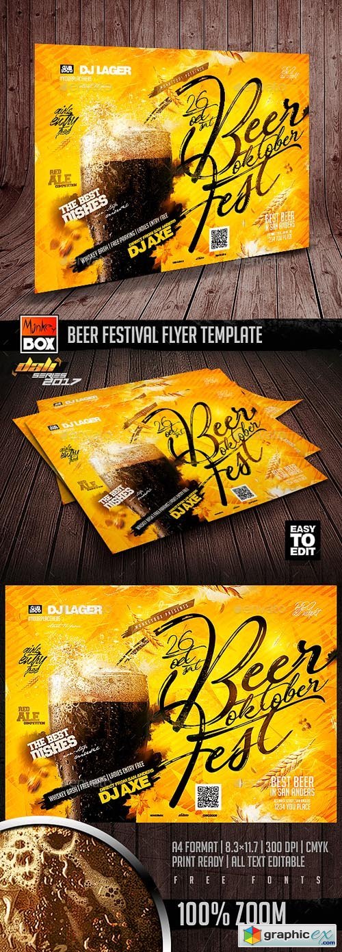 Beer Festival Flyer Template 20693123