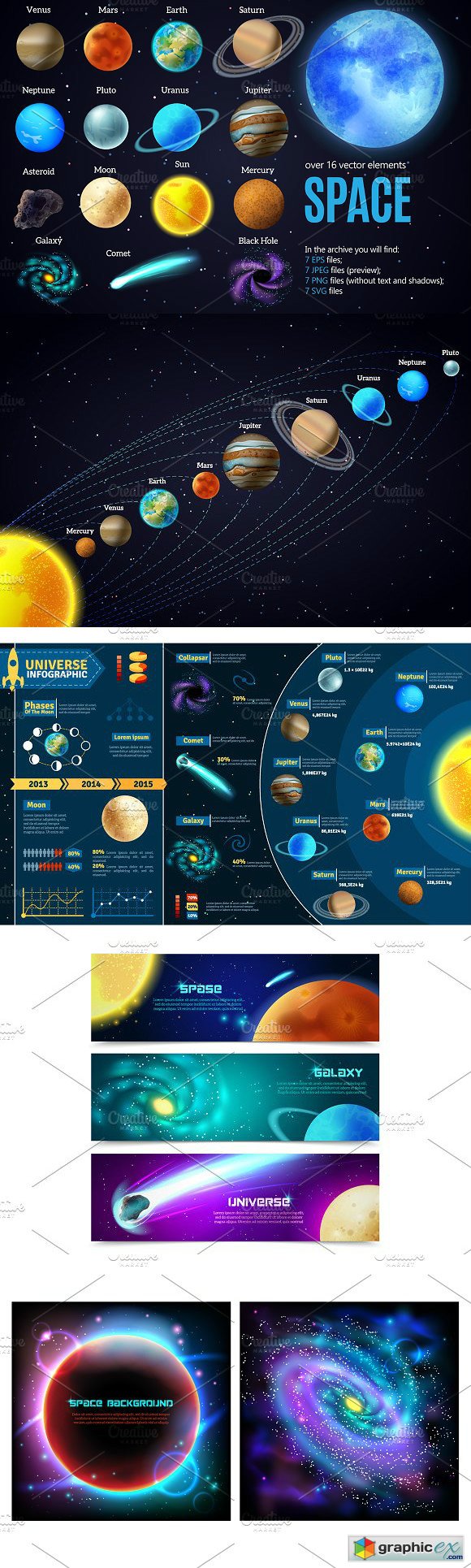 Outer Space and Planets Set