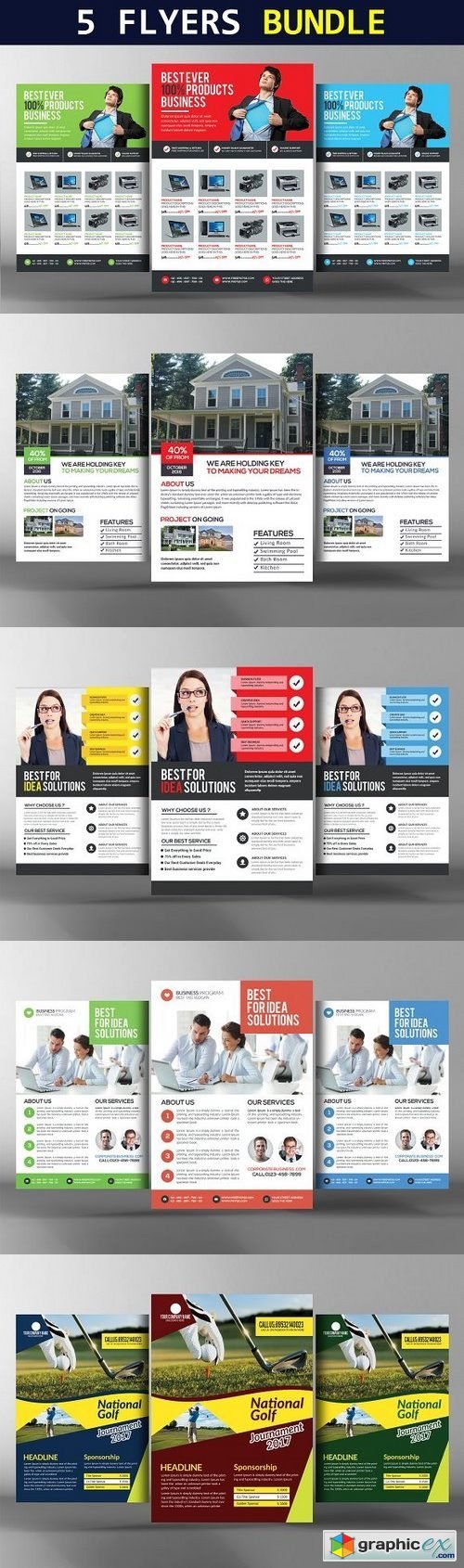 5 Clean & Creative Business Flyers