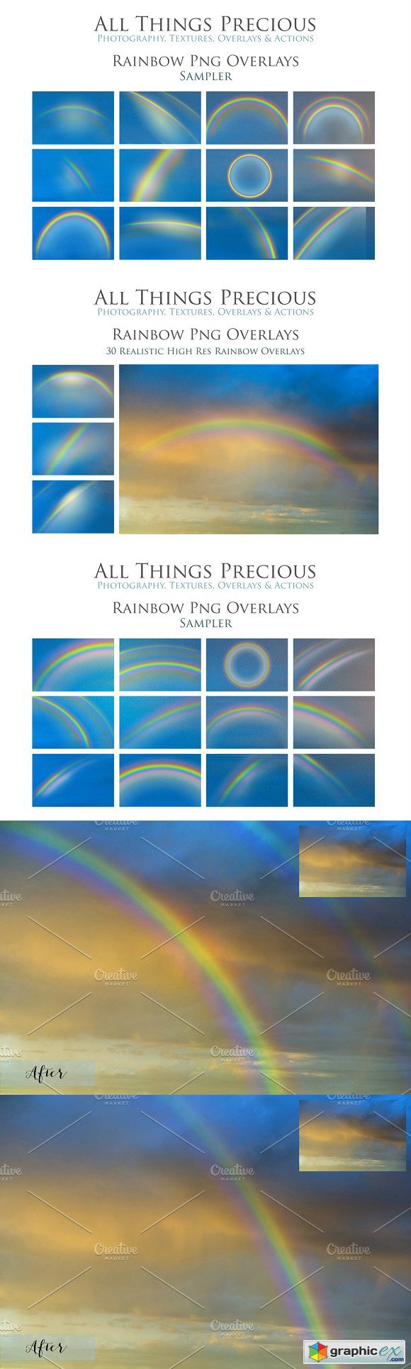 Rainbow PNG Overlays