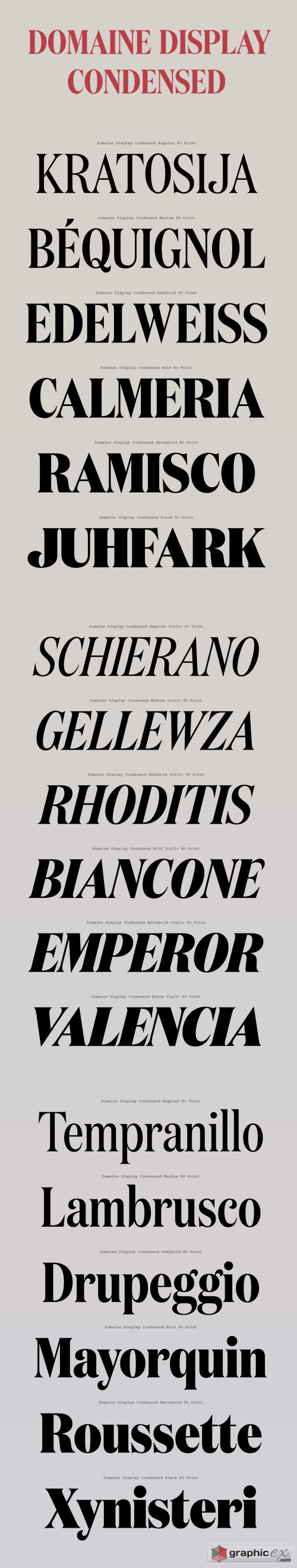 Domaine Display Condensed Font Family