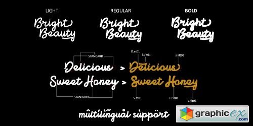 Bright Beauty Font Family - 3 Fonts