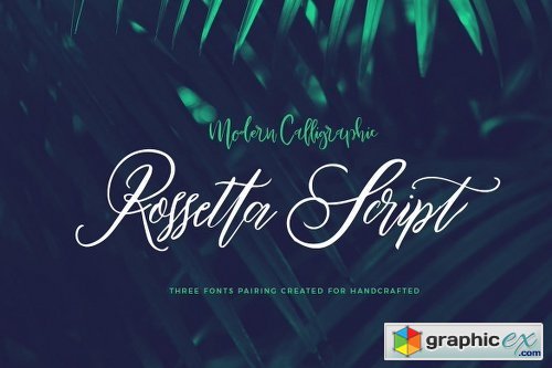 Rossetta Font trio & Invitation Card