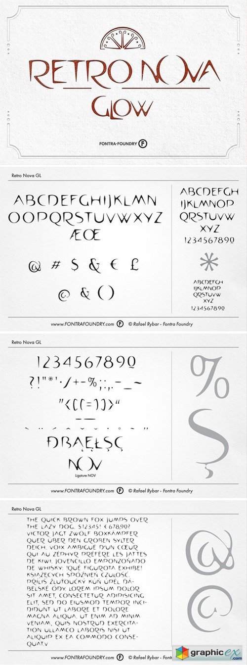 Retro Nova GL Typeface