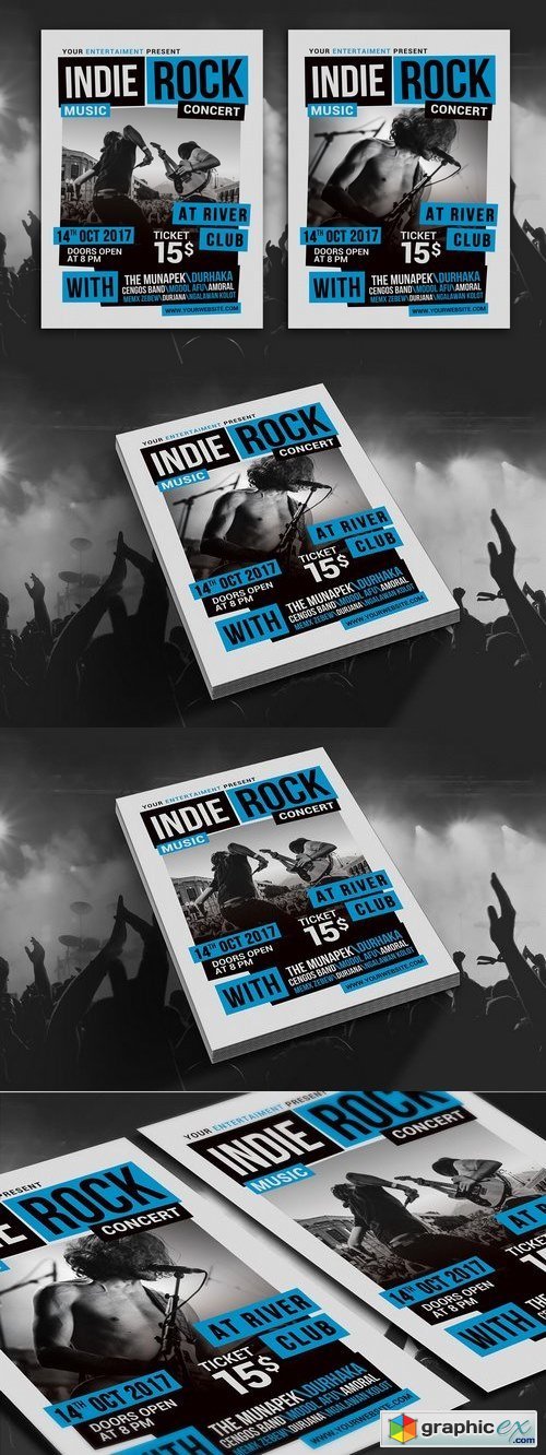 Indie Rock Music Concert Flyer