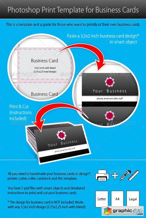 Photoshop Print Template for Business Cards 2574477