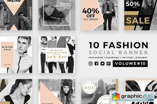 Fashion Social Banner Pack 10 1115748