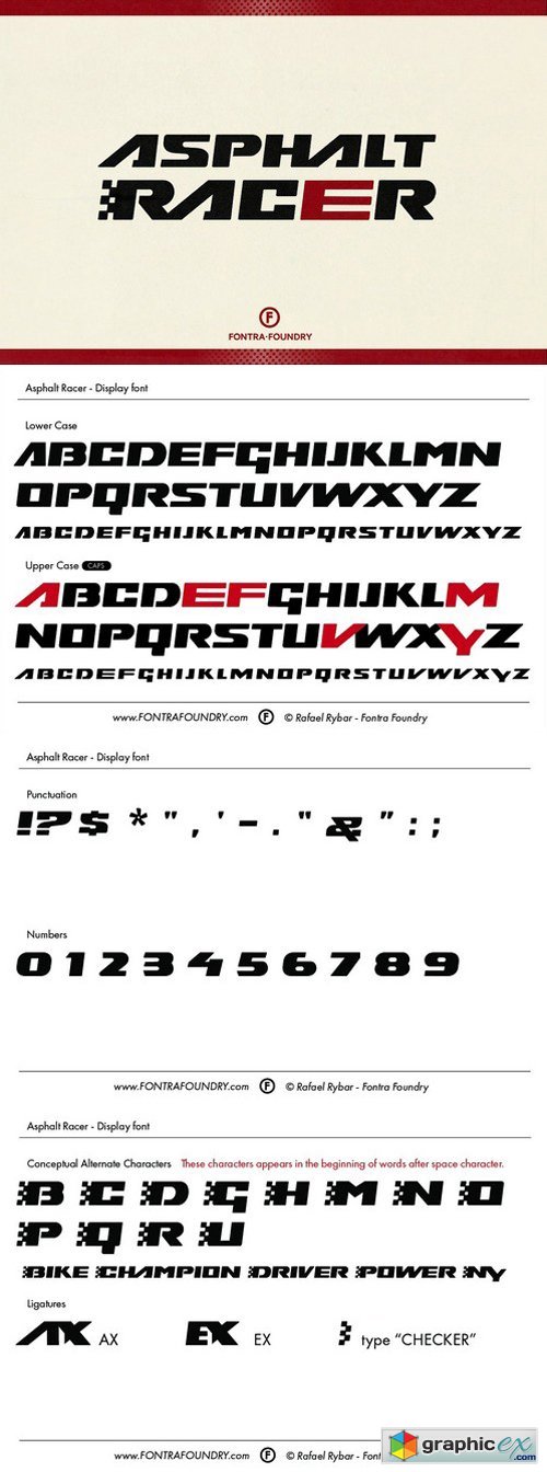 Asphalt Racer Typeface