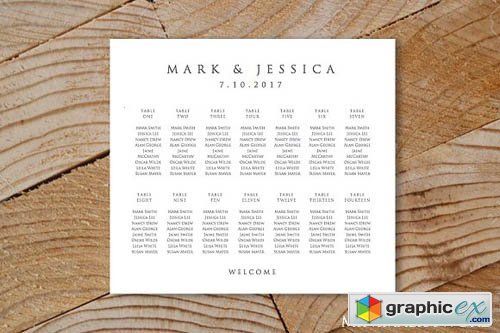 Wedding Seating Chart 14 Tables