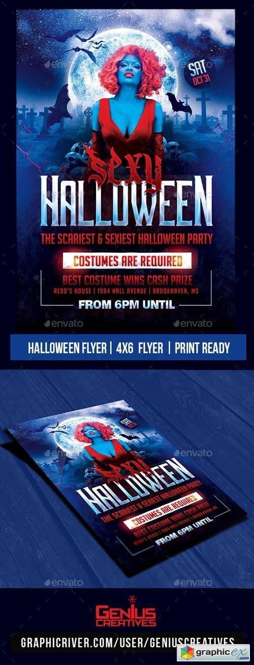 Halloween Party Flyer Psd Template