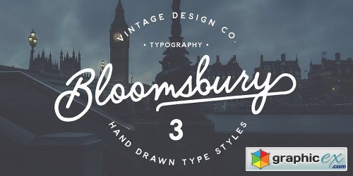 Bloomsbury Font Family - 3 Fonts