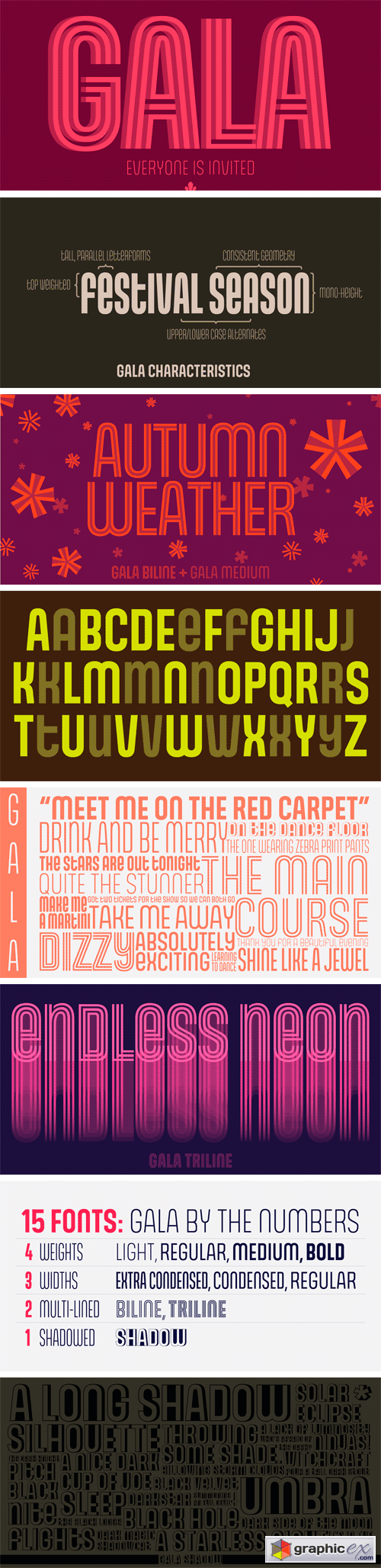 Gala Font Family (Incomplete)