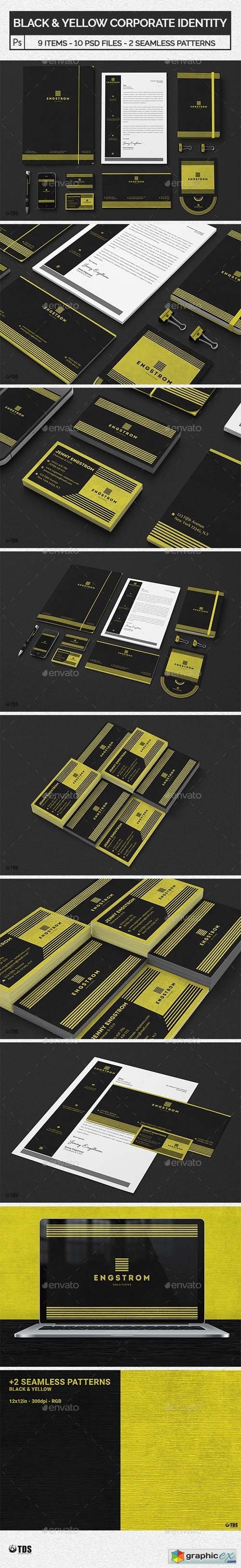 Black and Yellow Corporate Identity Template