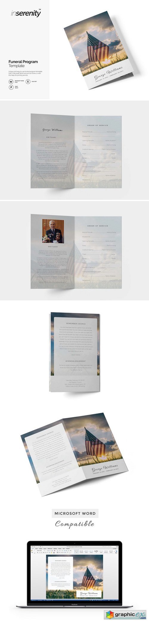 Military funeral program template