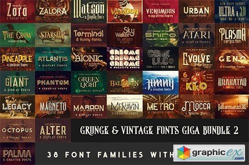 230 Grunge Retro and Vintage Fonts