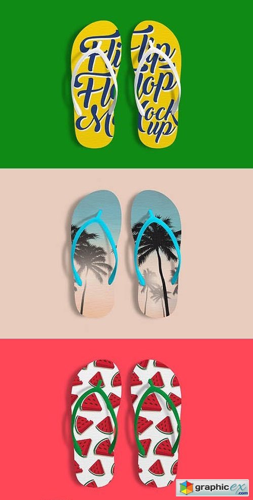 Flip Flops Slippers Mockup