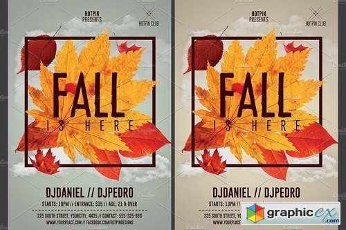 Fall Party Flyer Template 1870751