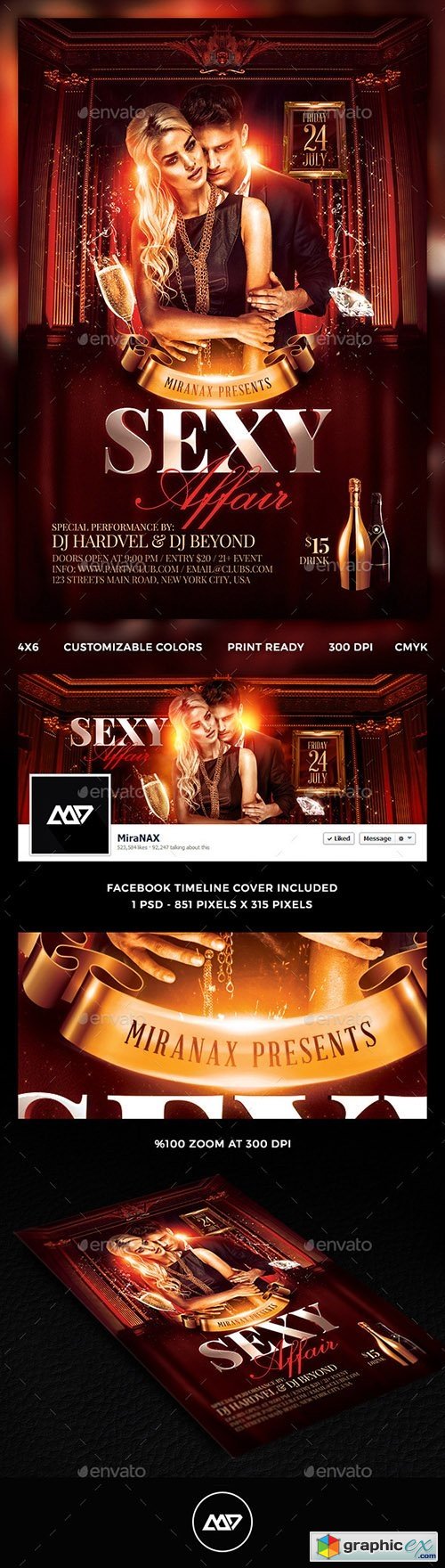 Sexy Affair Flyer Template PSD