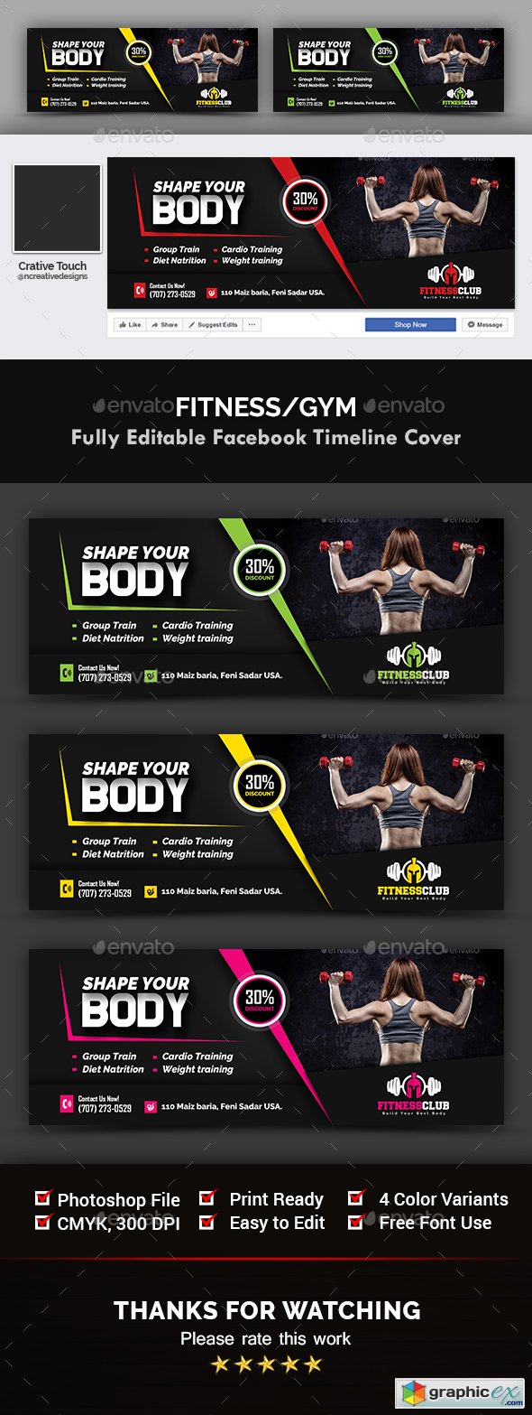 Fitness Gym Cover Templates