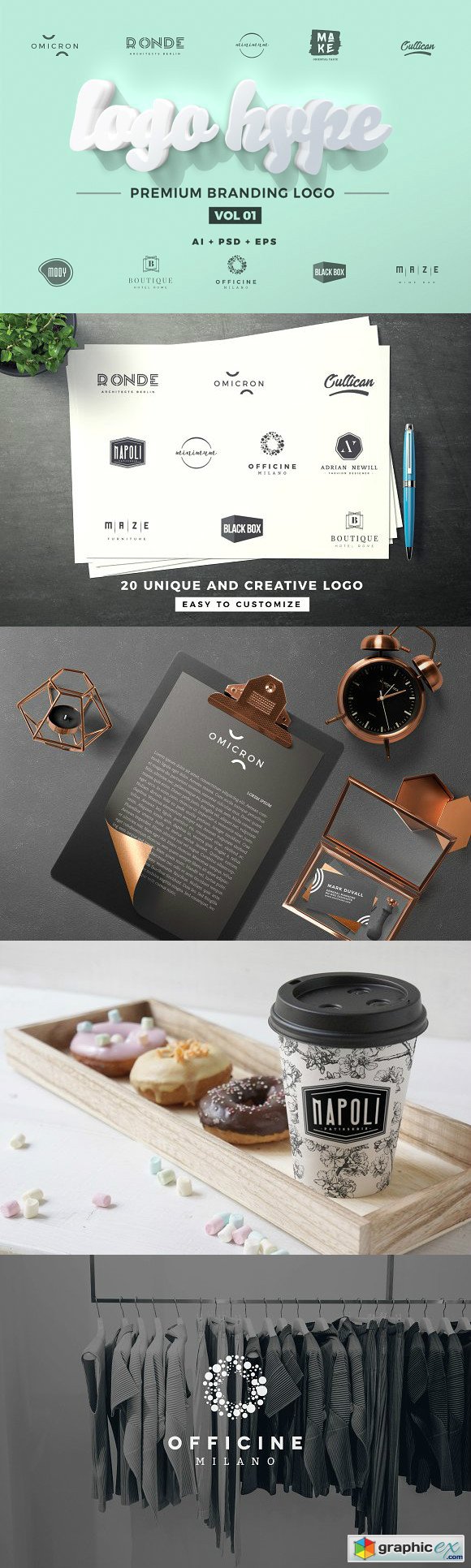 Modern logo minimal branding pack