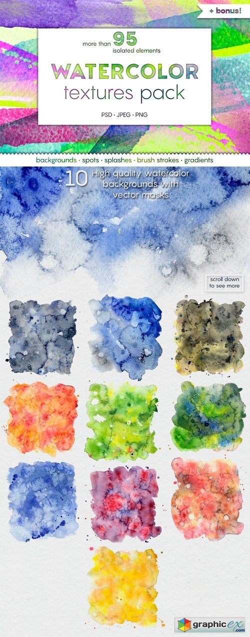 New WATERCOLOR Textures Pack