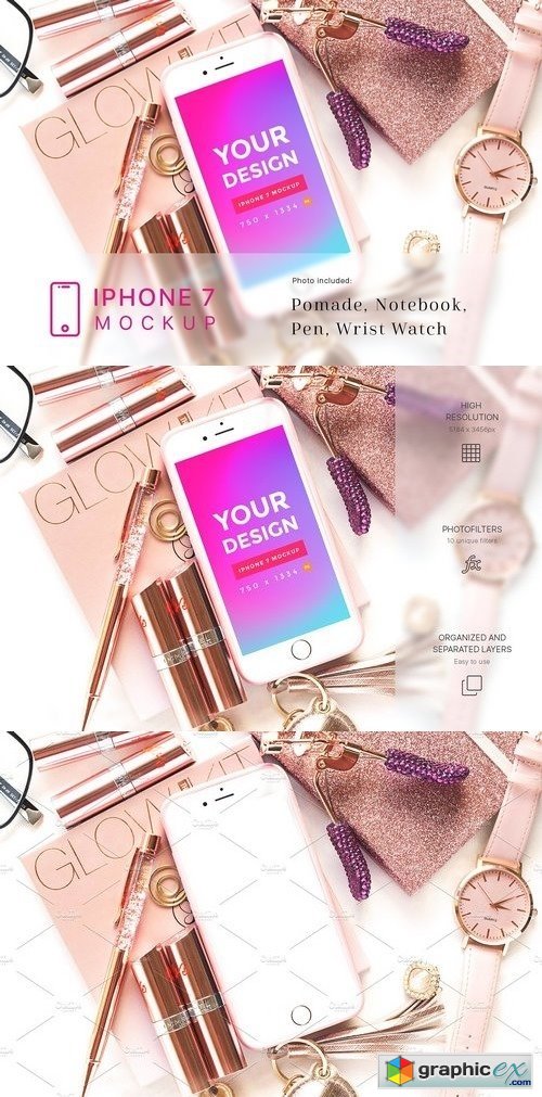 Beauty and Cosmetic iPhone 7 Mockup