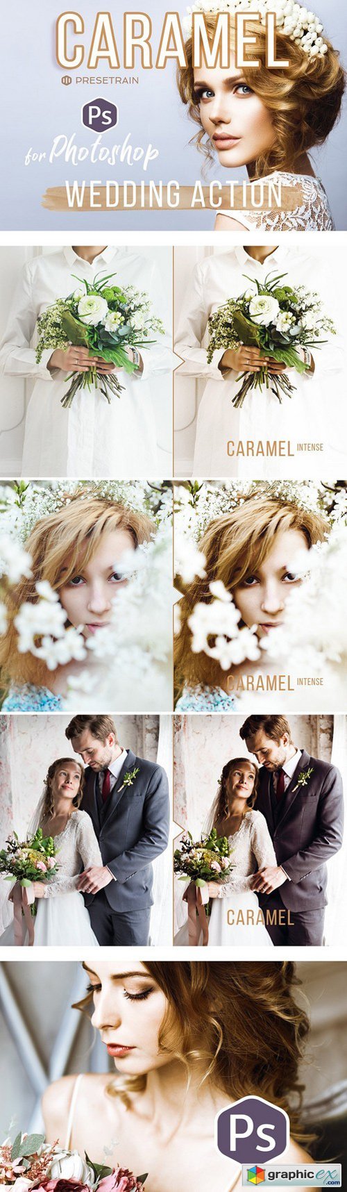 Caramel Wedding Photoshop Action