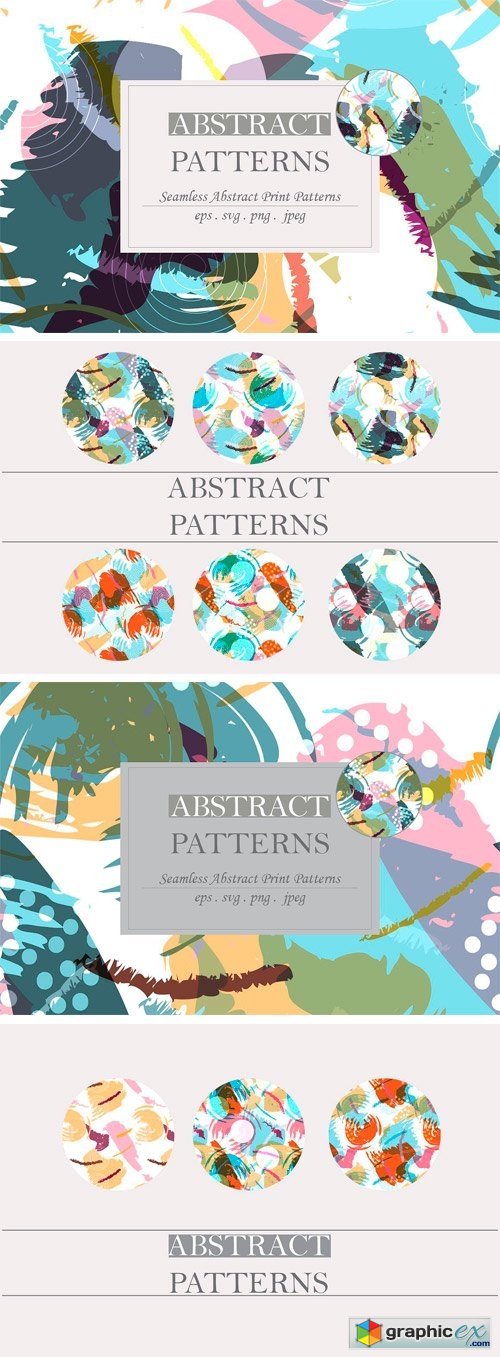 Abstract Brush Strokes Patterns